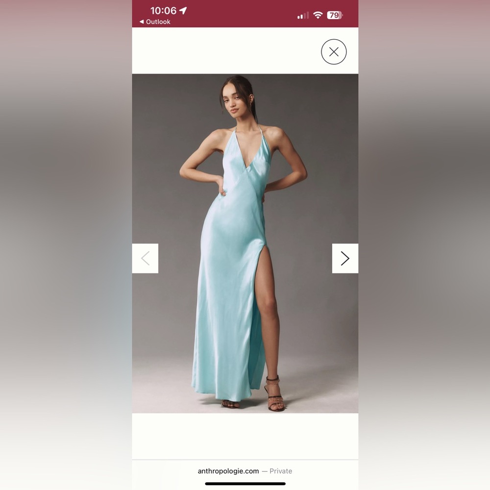 Bardot Yve V-neck Halter Mint Dress